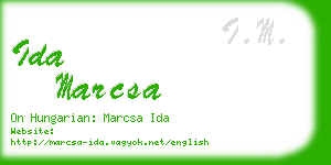 ida marcsa business card
